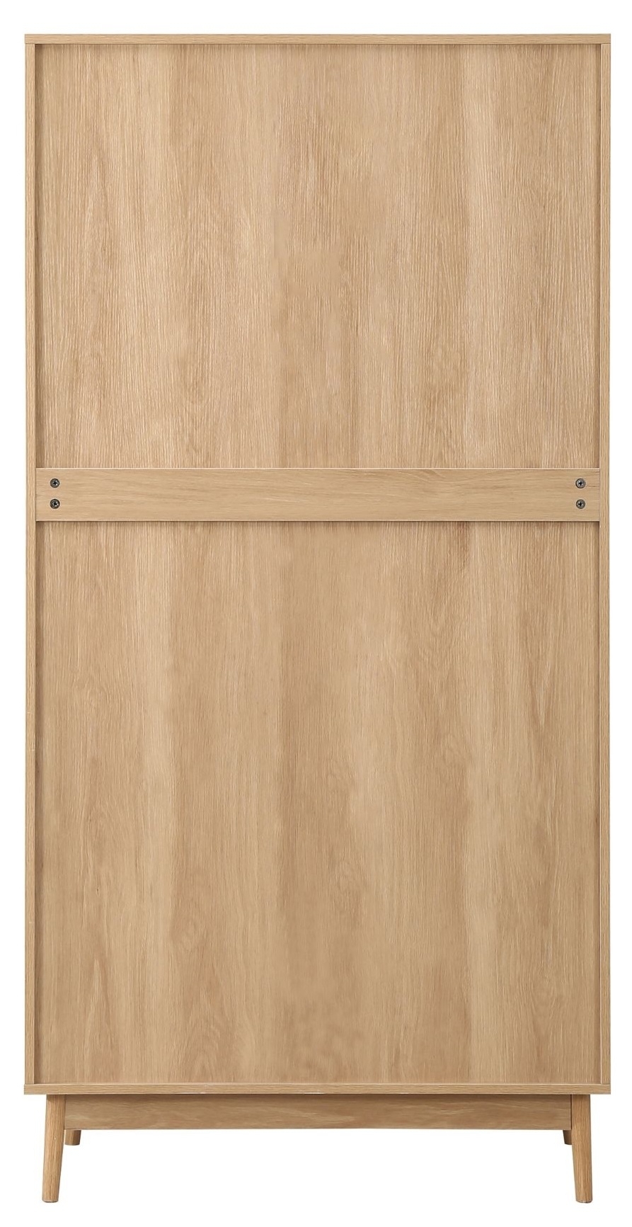 Product photograph of Croxley Oak Rattan 2 Door Wardrobe - 1 Drawer from Choice Furniture Superstore.